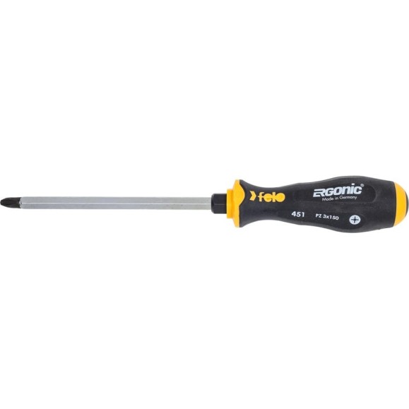 Ударная отвертка Felo Ergonic крестовая, PZ3x150 45130540 Ударная отвертка Felo Ergonic крестовая, PZ3x150 45130540