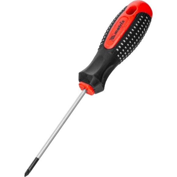 Отвертка MATRIX Fusion PZ0x75 мм, CrV, 3-х компонентная рукоятка anti slip 11400