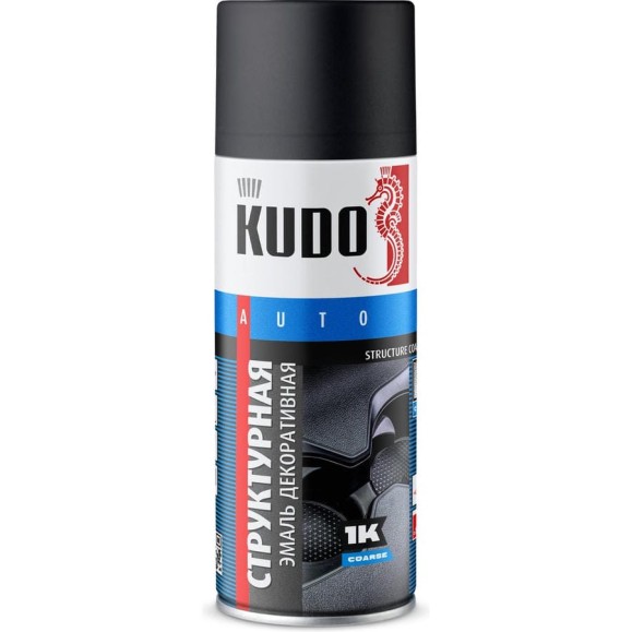 Эмаль структурная декоративная черная крупное зерно KUDO 520 мл KU-6207 Эмаль структурная декоративная черная крупное зерно KUDO 520 мл KU-6207
