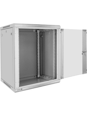 Шкаф телекоммуникационный ExeGate 19 настенный 15U EC-WM-15U.600.G.GREY 19”, 15U, 600x600x769mm ШхГхВ , передняя дверь закаленное стекло, съемные боковые панели 300267