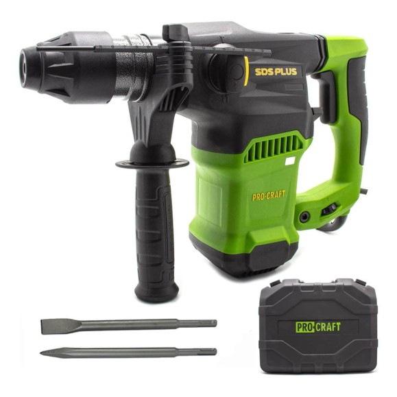 Перфоратор PROCRAFT 1500 Вт, 6,0 Дж, 0-4250 уд/мин, SDS+ BH2250