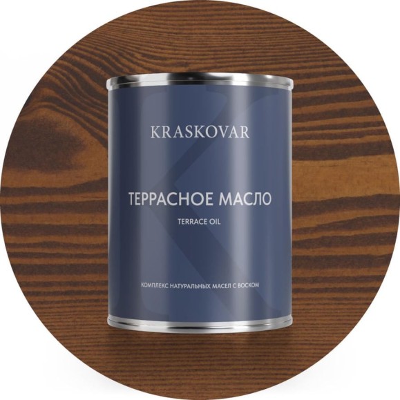 Масло террасное Kraskovar Орех Гварнери 0,75л 1601 Масло террасное Kraskovar Орех Гварнери 0,75л 1601