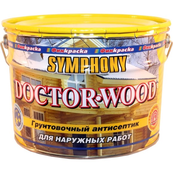 Антисептик грунтовочный SYMPHONY, доктор вуд, 10/9л, oсновной 00-00009741