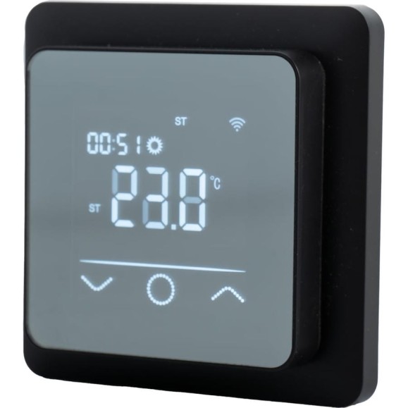 Терморегулятор Warmcoin W600i MIRROR BLACK (Zigbee) W_600_Zig_MirBk_