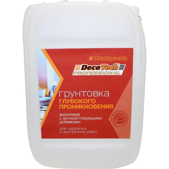 Грунтовка DecoTech, глубокого проникновения, 10кг, oсновной 00-00011931 Грунтовка DecoTech, глубокого проникновения, 10кг, oсновной 00-00011931