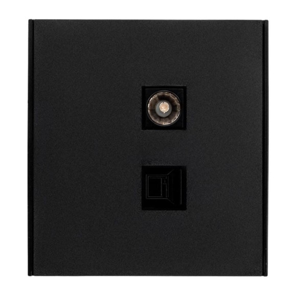 Механизм розетки KRANZ STRONG RJ45 категория 6 + TV антрацит KR-78-0722-5
