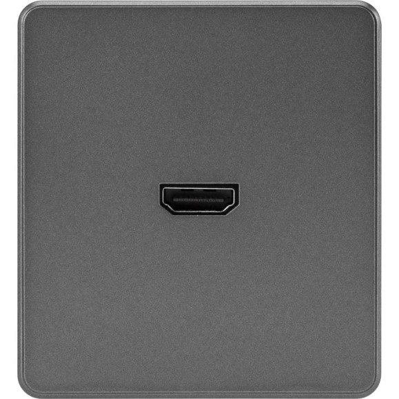 Розетка HDMI KRANZ ROUND с/у титан KR-78-0730-2
