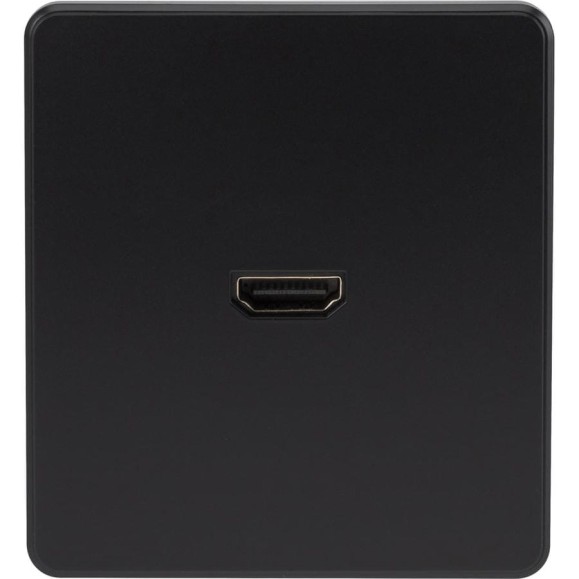 Розетка HDMI KRANZ ROUND с/у оникс KR-78-0730-3