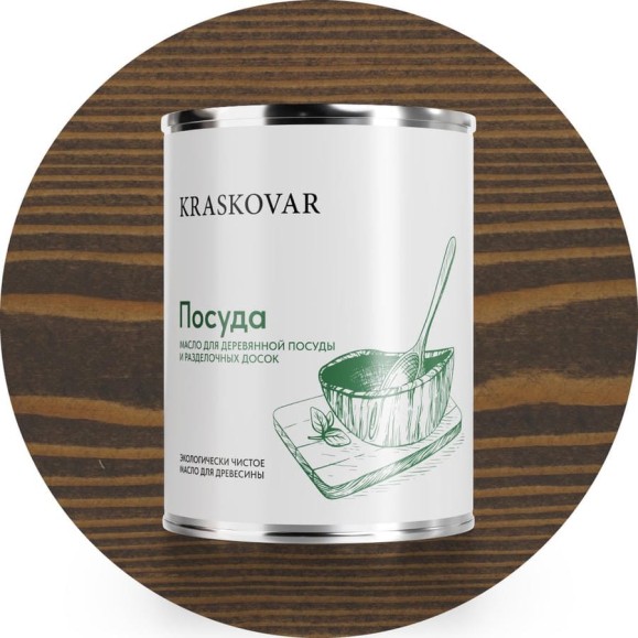 Масло экологичное Kraskovar «Посуда» Палисандр 0,75л 1370 Масло экологичное Kraskovar «Посуда» Палисандр 0,75л 1370