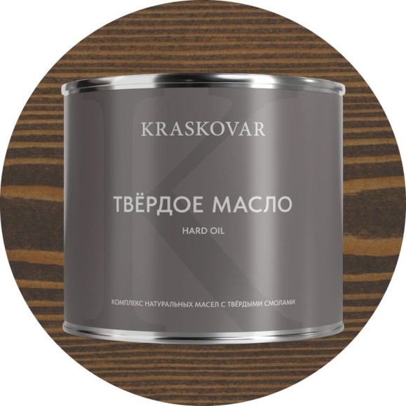 Масло твёрдое повышенной прочности Kraskovar Палисандр 2,2л 1676 Масло твёрдое повышенной прочности Kraskovar Палисандр 2,2л 1676