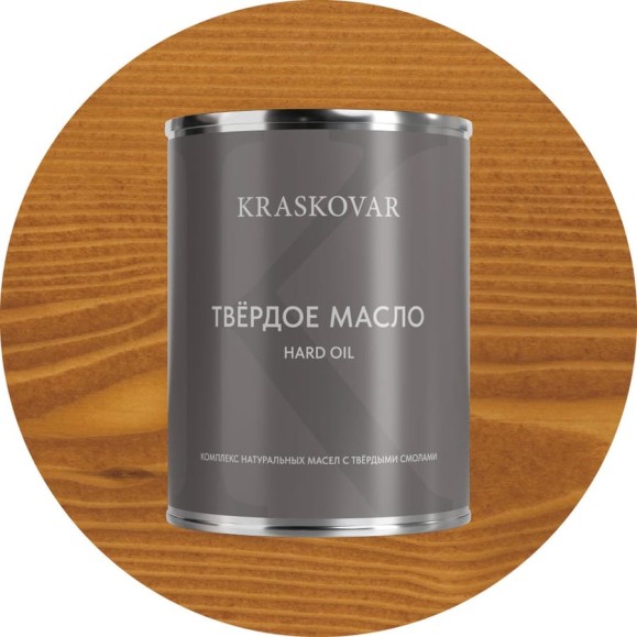 Масло твёрдое повышенной прочности Kraskovar Бук 0,75л 1664 Масло твёрдое повышенной прочности Kraskovar Бук 0,75л 1664