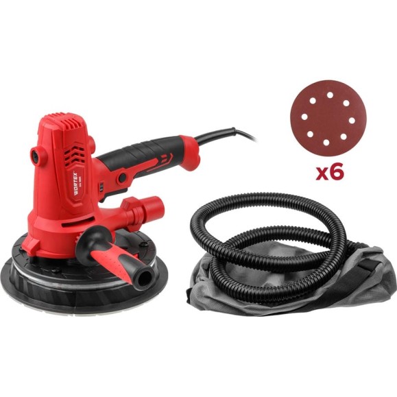 Шлифмашина для стен и потолков WORTEX DG 1885 в кор. 800 Вт, 180 мм, LED, 1200-2300 об/мин ЦИ-4626851852 Шлифмашина для стен и потолков WORTEX DG 1885 в кор. 800 Вт, 180 мм, LED, 1200-2300 об/мин ЦИ-4626851852