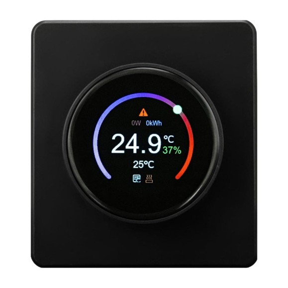 Терморегулятор KRANZ ROUND Wi-Fi с/у оникс KR-78-0728-3