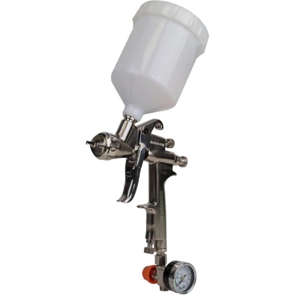 Краскораспылитель WALMEC SLIM S HVLP 0,68 л, верхняя подача, сопло 1,5 для грунтов и красок, 1006015 Краскораспылитель WALMEC SLIM S HVLP 0,68 л, верхняя подача, сопло 1,5 для грунтов и красок, 1006015