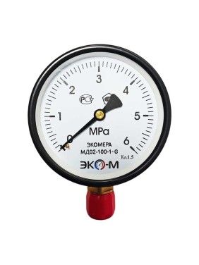 Манометр ЭКО-М МД02-100мм 0..6МПа G1/2(ТН ВЭД 9026204000) МД02-100-G-6МПа Манометр ЭКО-М МД02-100мм 0..6МПа G1/2(ТН ВЭД 9026204000) МД02-100-G-6МПа
