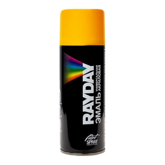Краска аэрозоль акриловая RAYDAY, RAL 1018, ярко-желтая, полуматовая, 520 мл. Rd-071 223217 Краска аэрозоль акриловая RAYDAY, RAL 1018, ярко-желтая, полуматовая, 520 мл. Rd-071 223217