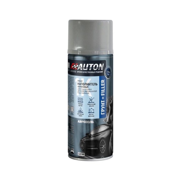 Грунт-наполнитель акриловый (Filler) Auton Серый, аэрозоль, 520 мл, ATN-A46088