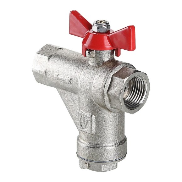 Кран шар. со встроенным прямым фильтром, рукоятка бабочка 1/2 вн.-вн. VALTEC VT.294.N.04 Кран шар. со встроенным прямым фильтром, рукоятка бабочка 1/2 вн.-вн. VALTEC VT.294.N.04