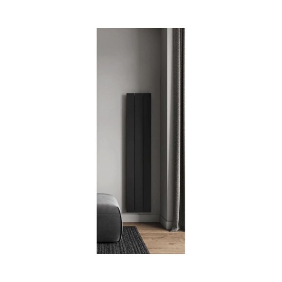 Радиатор отопления вертикальный трубчатый MIVARMO Multiflex алюминиевый 3 секции, 1500 мм, черный, левое MB3-1500-9005-ML Радиатор отопления вертикальный трубчатый MIVARMO Multiflex алюминиевый 3 секции, 1500 мм, черный, левое MB3-1500-9005-ML