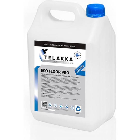 Средство для мойки напольных покрытий. ECO FLOOR PRO CLEANING 5л Telakka 7693730390195 Средство для мойки напольных покрытий. ECO FLOOR PRO CLEANING 5л Telakka 7693730390195