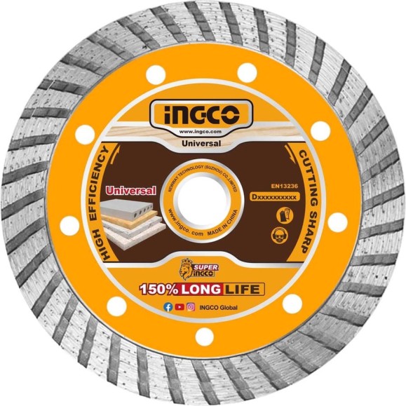 Диск алмазный INGCO TURBO 180 мм INDUSTRIAL DMD031801 Диск алмазный INGCO TURBO 180 мм INDUSTRIAL DMD031801