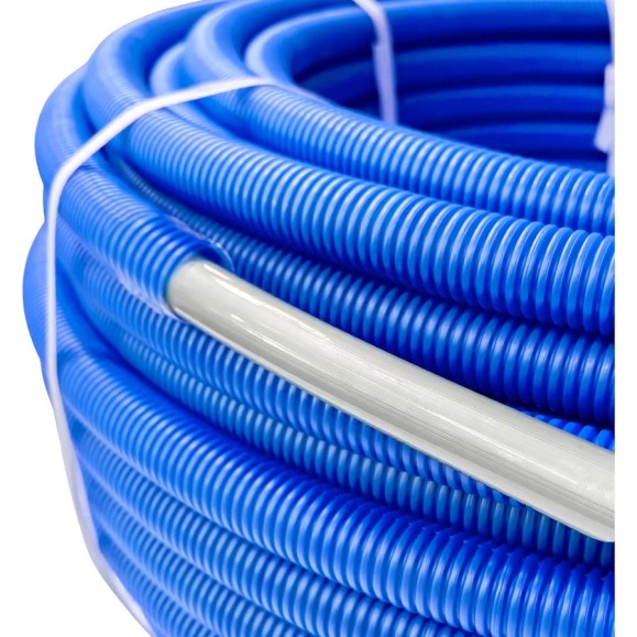 Труба RTP PEX-a, SDR7,4 d25x3,5 (50м) с антидиффузионным слоем EVOH в гофре синего цвета 51503