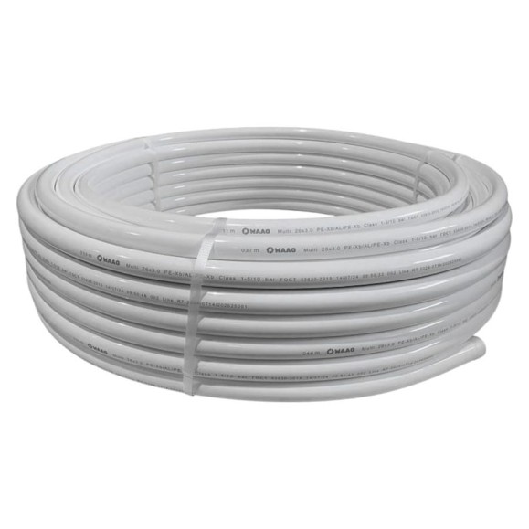 Труба металлопластиковая WAAG Multi DN16 x 2,0 PN10 (бухта 200м) PE-Xb / Al / PE-Xb, белая WG.1620200 Труба металлопластиковая WAAG Multi DN16 x 2,0 PN10 (бухта 200м) PE-Xb / Al / PE-Xb, белая WG.1620200