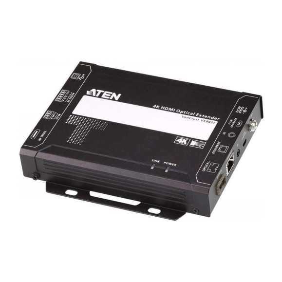 Удлинитель ATEN extender transmitter, HDMI+AUDIO+USB+RS232+IR+ETHERNET, 300 м., 2xОптич.волокно многомод.850нм, HDMI+5 клемм+USB B+3 кле VE883TK1-AT-G