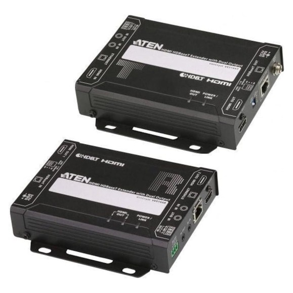 Удлинитель ATEN HDMI HDBaseT, Dual Output (4K 100м / 1080p 150м) VE814A-ATA-G