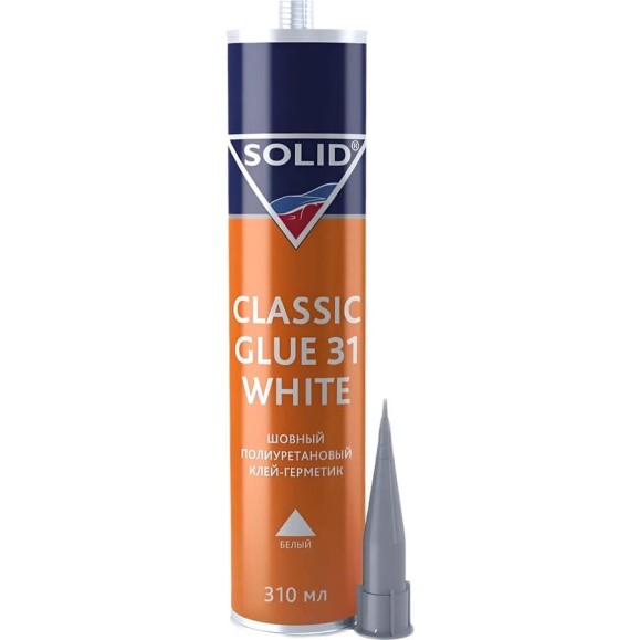Шовный полиуретановый клей-герметик SOLID CLASSIC GLUE 31 WHITE, (310 мл), цвет: белый 371.332.2