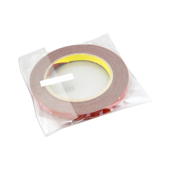 Оригинальный серый двусторонний скотч MTF Light 3M TAPE(ACRYL) 12мм х 2.5м красная подложка 3M12X250R