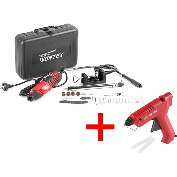 Гравер электрический WORTEX MG 3218 E в чемодане + аксессуары + пистолет клеевой GG 1180 (MG3218E11411А5) ЦГ-2226248656 Гравер электрический WORTEX MG 3218 E в чемодане + аксессуары + пистолет клеевой GG 1180 (MG3218E11411А5) ЦГ-2226248656