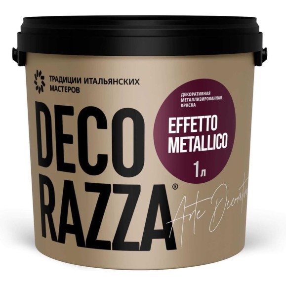 Декоративная металлизированная краска DECORAZZA Effetto metallico Bianco EM 103 1 л DEM103-1 Декоративная металлизированная краска DECORAZZA Effetto metallico Bianco EM 103 1 л DEM103-1