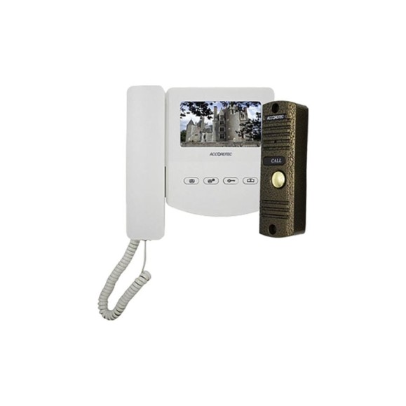 Комплект домофонии ACCORDTEC AT-home4 WH-BZ AT-14779