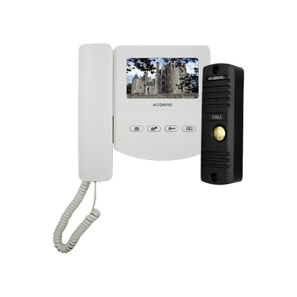 Комплект домофонии ACCORDTEC AT-home4 WH-BL AT-14778