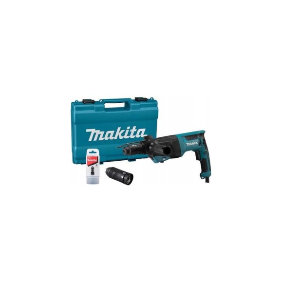 Перфоратор Makita SDS+,800Вт,26мм,огр. глубины, кейс, б/зажимной патрон HR2670FT