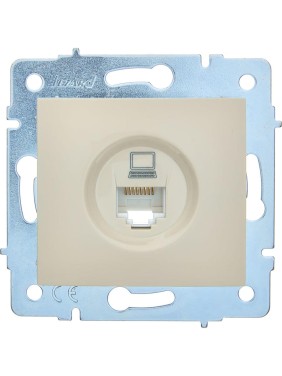 Механизм розетки компьютерной Lezard ASTI крем 7081-0388-139