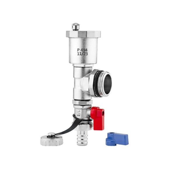 Тройник коллекторный PROFACTOR с воздухоотводчиком и дренажным краном 1 PF MB 814RB Тройник коллекторный PROFACTOR с воздухоотводчиком и дренажным краном 1 PF MB 814RB