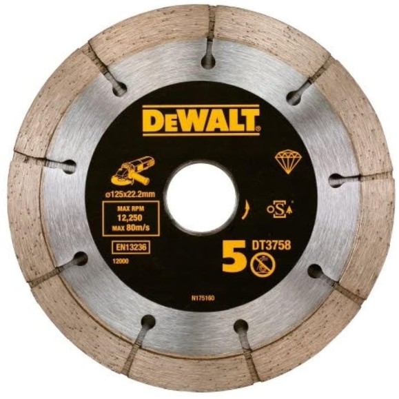 Алмазный круг двойной Dewalt DT3758, 125x22.2x6.3 мм, h=10 DT3758-QZ