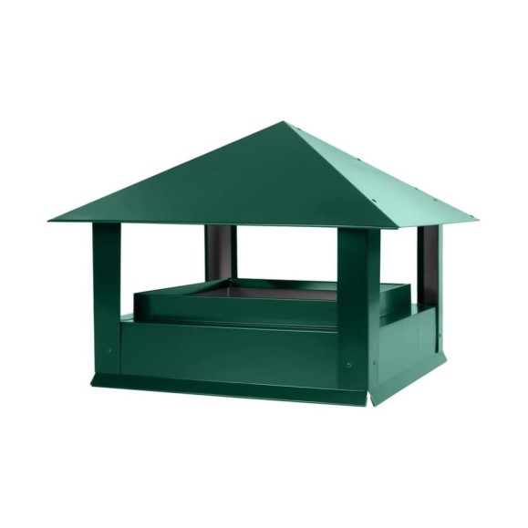 Дымник ПРОФМЕТСТИЛЬ Стандарт 520x520x450 RAL 6005 Арт. 1323