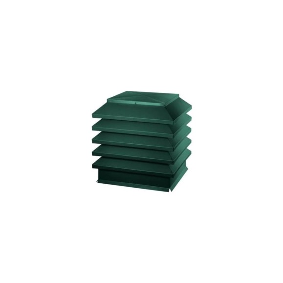 Дымник Модерн комбо ПРОФМЕТСТИЛЬ 390х390х370 RAL 6005 Арт. 1386