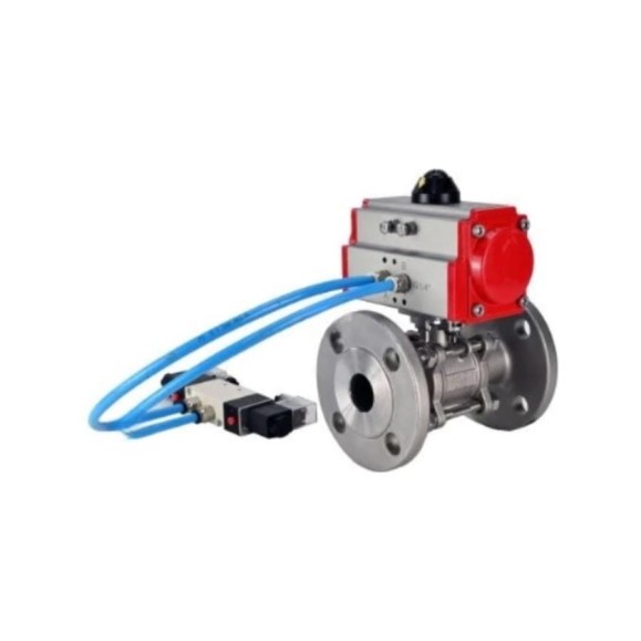 Шаровой кран DN.ru КШФПТ.304.180 Ду40 Ру40, фланцевый, PTFE, с пн.приводом DA-065 и пн.распред PND1-S2EM-52-2-T08-220VAC D160-81054 Шаровой кран DN.ru КШФПТ.304.180 Ду40 Ру40, фланцевый, PTFE, с пн.приводом DA-065 и пн.распред PND1-S2EM-52-2-T08-220VAC D160-81054