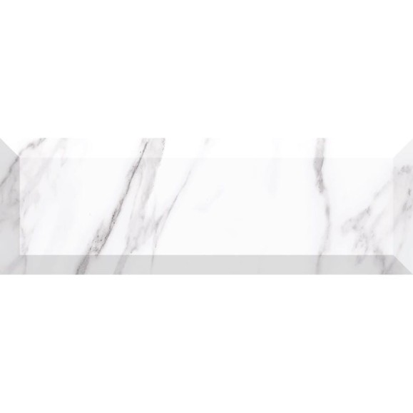 Плитка настенная сортовая Нефрит-Керамика Калакатта Вайт (Calacatta White) М/ф, 300x95x7 мм, 1,14 м² / 40 шт. 12-01-4-28-20-01-2542