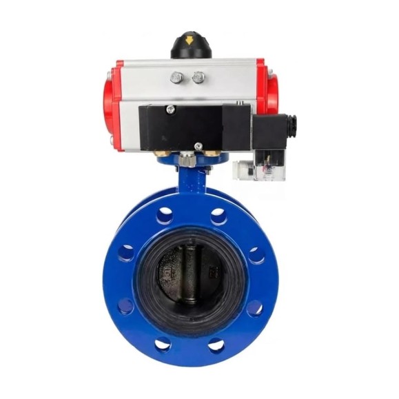 Затвор дисковый DN.ru GGG40-GGG40-EPDM-2W-H Ду80 Ру16 фланц., пн.привод DA-105, пн.расп. PND2-S1EM-52-1NC-J08-220VAC, БКВ LSB-510-02ExM12-250 D050-90436
