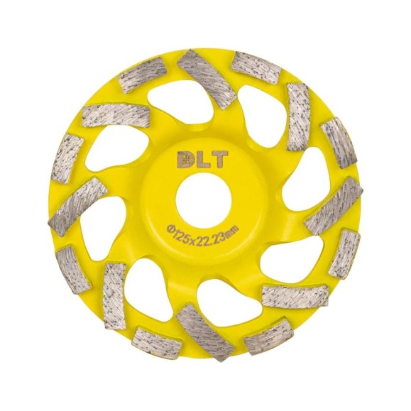 Чашка алмазная DLT FAN Standard (бетон), 125мм, высота алмазного слоя 6мм 1418