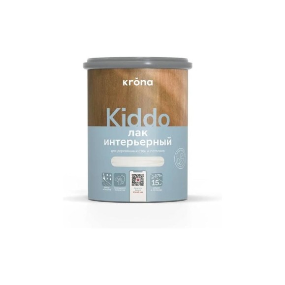 Лак интерьерный KRONA KIDDO сосна, 9 л 66323194