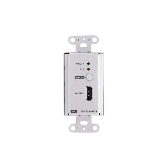 Удлинитель ATEN HDMI HDBaseT-Lite Настенный передатчик с монтажной панелью US (4K 40м /1080p 70м) VE1801AUST-AT-G