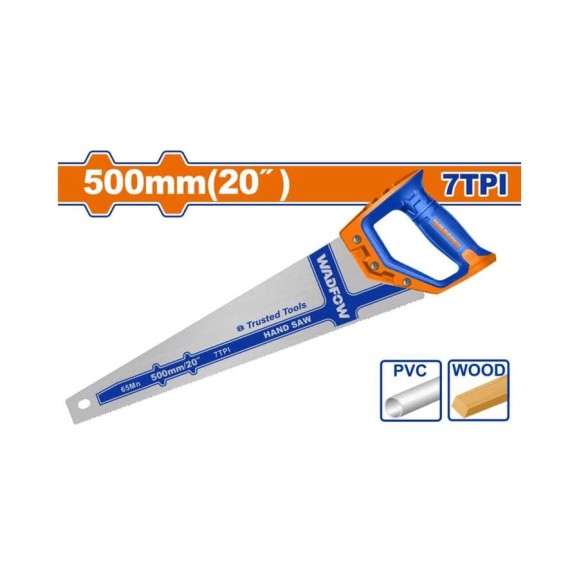 Ножовка по дереву WADFOW 500 мм 7TPI 6/24 WHW8G20