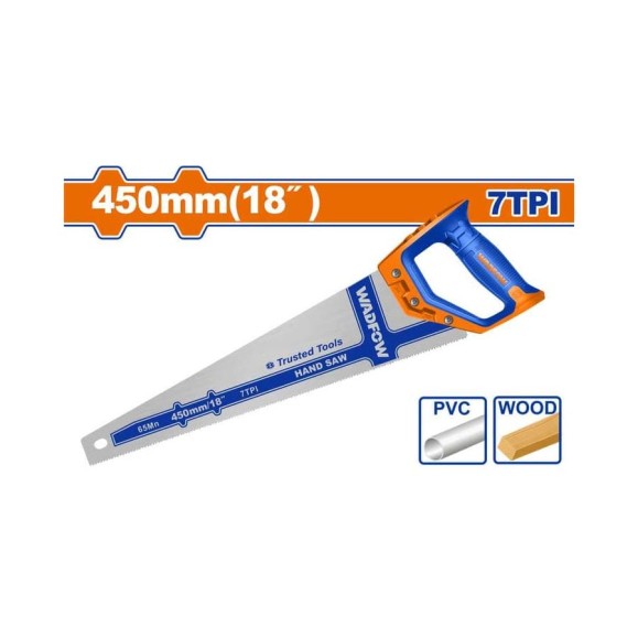 Ножовка по дереву WADFOW 450 мм 7TPI 6/24 WHW1118