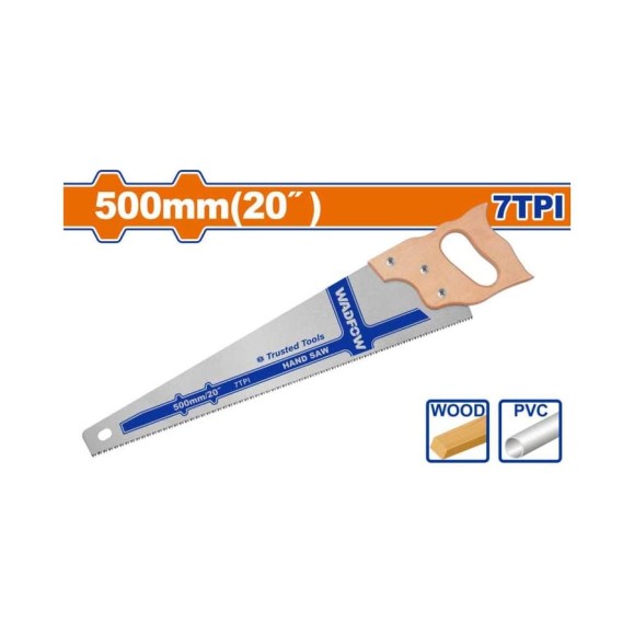 Ножовка по дереву WADFOW 500 мм 7TPI 6/24 WHW2120